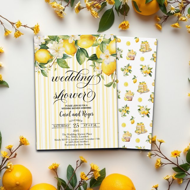 Invitación Ducha de boda de verano mediterráneo de rama de li (Subido por el creador)