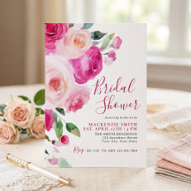 Ducha de Boda Floral Rosa Caliente