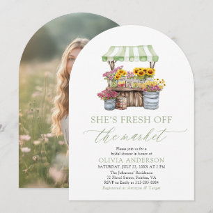Invitación Ducha de Boda Green She’s Fresh Off The Market