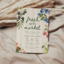 Ducha de Boda Moderna a Rayas Fresca del Mercado