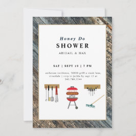 Invitación Ducha de Boda para Parejas Honey Do BBQ