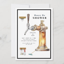 Invitación Ducha de Boda para Parejas Keg Honey Do II
