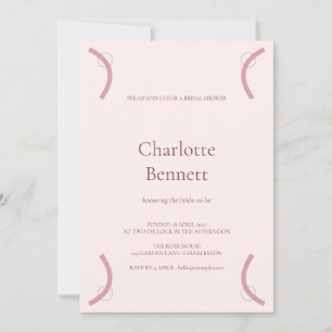 Invitación Ducha de Boda Rose Quartz
