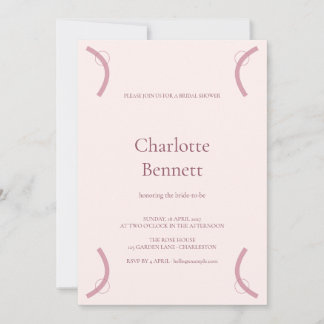 Invitación Ducha de Boda Rose Quartz