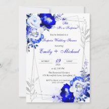Ducha de Boda Sorpresa Personalizada Azul Real