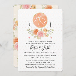 Invitación Ducha de Bodas de baloncesto con tema de baloncest