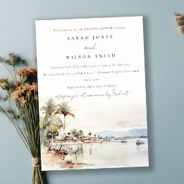 Invitación Ducha de bodas paisajísticas de Montego Bay Jamaic