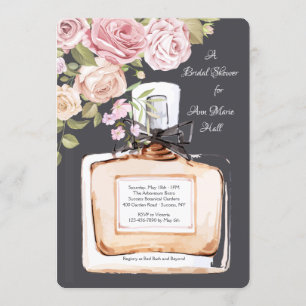 Invitación Ducha de botella Perfume