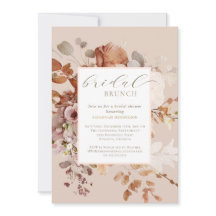 Ducha de brunch nupcial floral neutra y cálida