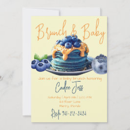 Invitación Ducha de brunch y bebé de arándanos