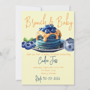 Invitación Ducha de brunch y bebé de arándanos