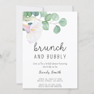 Invitación Ducha de brunch y burbuja de novia