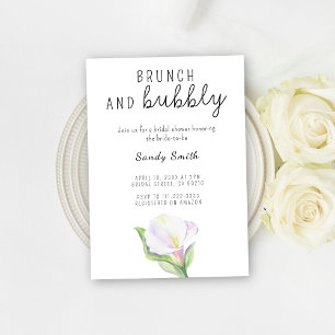 Invitación Ducha de brunch y burbuja de novia