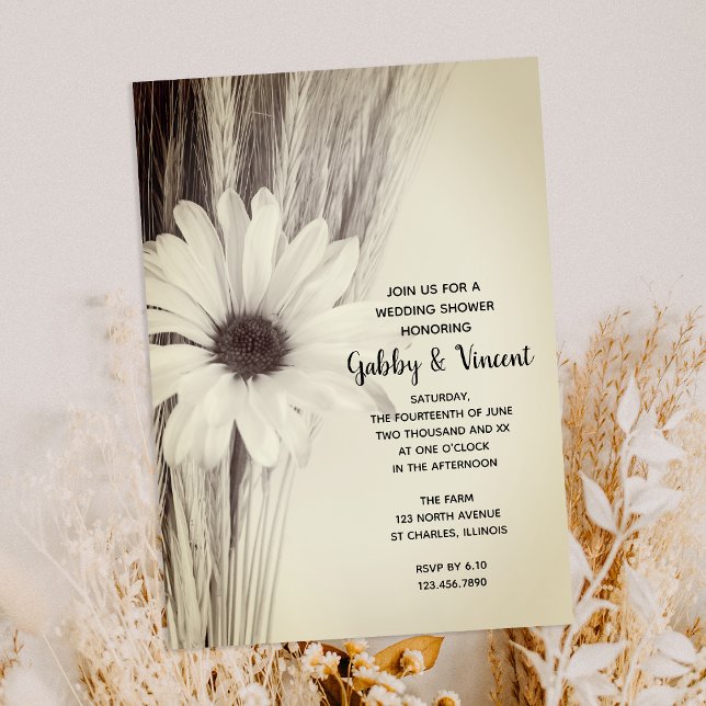 Invitación Ducha de casamiento de la granja rural Daisy y Tri (Subido por el creador)