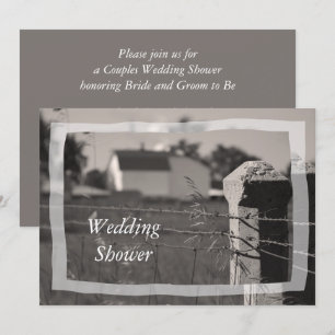 Invitación Ducha de casamiento de pareja de campo