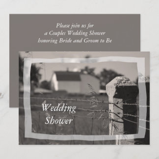 Invitación Ducha de casamiento de pareja de campo