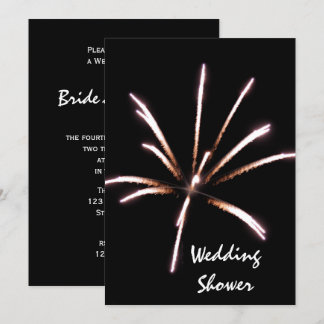Invitación Ducha de casamiento de verano de fuegos artificial