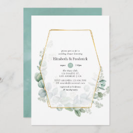 Invitación Ducha de casamiento Eucalyptus Geométrica