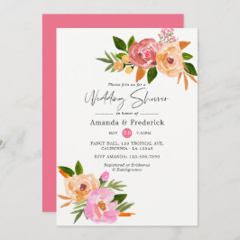 Invitación Ducha de casamiento floral de primavera