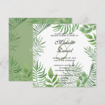 Ducha de casamiento Foliage de color agua