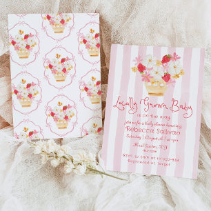 Invitación Ducha de chica Whimsical de crecimiento local