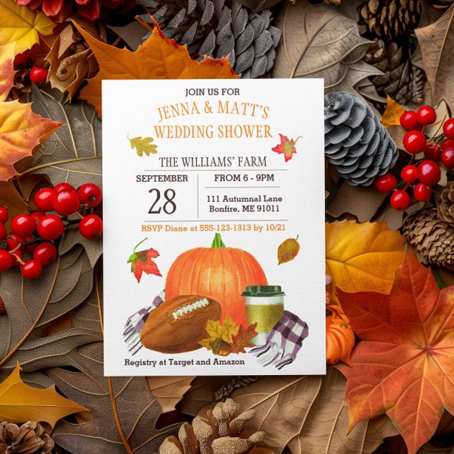 Invitación Ducha de ciruela de la Marina de Fútbol Calabaza L (Subido por el creador)