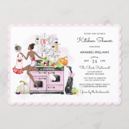 Invitación Ducha de cocina retro-nupcial