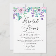 Ducha de colmena de color morado y rosa con flores