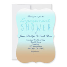 Ducha de compromiso con acuarela elegante ombre de
