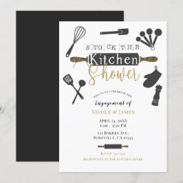 Invitación Ducha de compromiso para equipar la cocina moderna