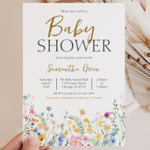 Ducha de flores de primavera para bebé