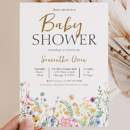 Invitación Ducha de flores de primavera para bebé