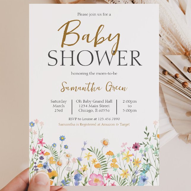 Invitación Ducha de flores de primavera para bebé (Subido por el creador)