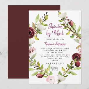 Invitación ducha de flores rústica boho por correo ducha de n