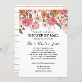 Invitación Ducha de flores vintage por correo a larga distanc