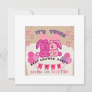 Invitación Ducha de gemelos