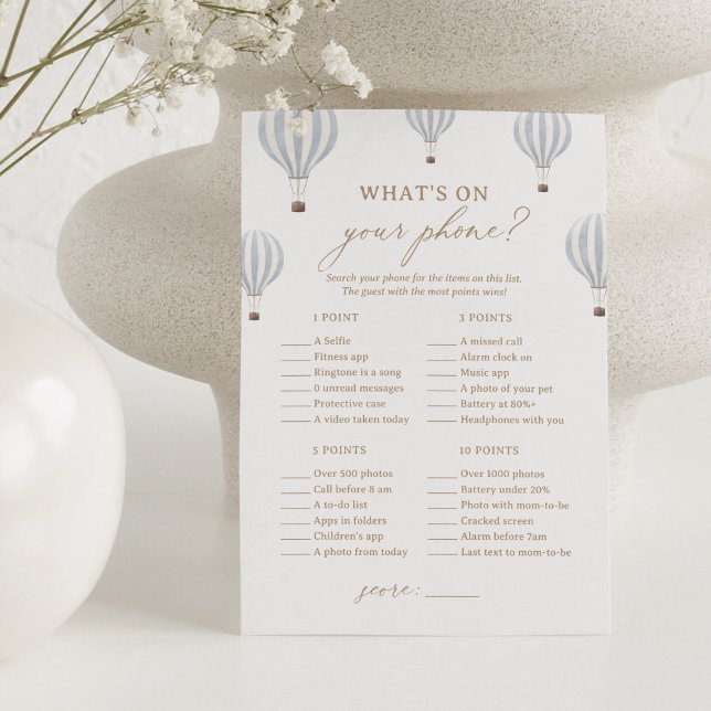 Invitación Ducha de globo de aire caliente ¿Qué hay en tu jue (Subido por el creador)