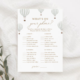 Invitación Ducha de globo de aire caliente ¿Qué hay en tu jue