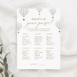 Invitación Ducha de globo de aire caliente ¿Qué hay en tu jue