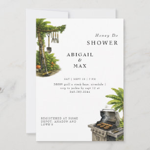 Invitación Ducha de herramientas de miel tropical para pareja