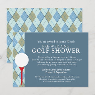 Invitación Ducha de hombre Evento de golf antes de la boda