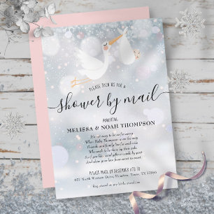 Invitación Ducha de invierno por correo a larga distancia ros