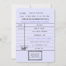 Invitación Ducha de la biblioteca para bebés ventilado neutra