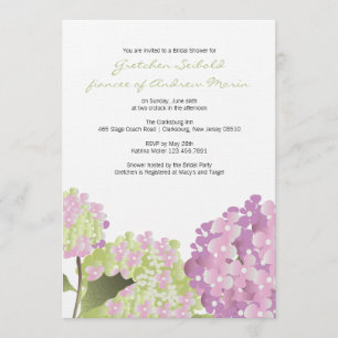 Invitación Ducha de la boda del Hydrangea