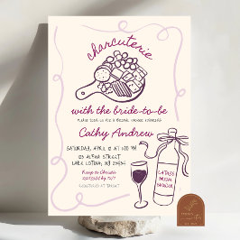 Invitación Ducha de la Novia con Charcutería Peculiar