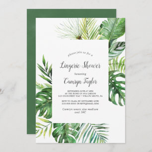 Invitación Ducha de la Palm Lingerie Tropical Salvaje