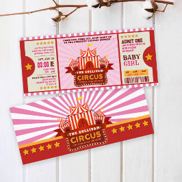 Invitación Ducha de la pareja de boletos de circo en color ed
