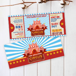 Invitación Ducha de la pareja de boletos de circo en color ed