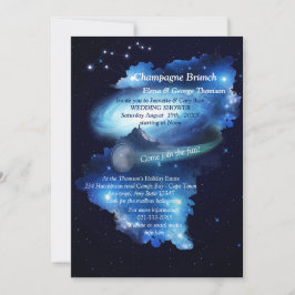 Invitación Ducha de la pareja de la galaxia del espacio exter