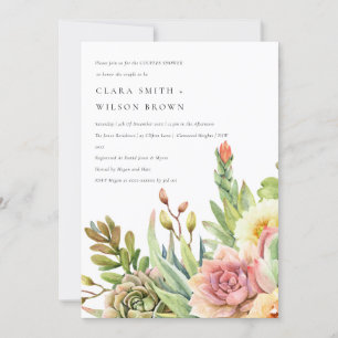 INVITACIÓN DUCHA DE LA PAREJA DE LA PAREJA DE CACTI DE DESIER